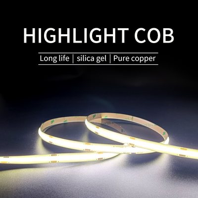 वाटरप्रूफ 12V COB LED स्ट्रिप लाइट 480 मनका मोनोक्रोम टाइप 50000H