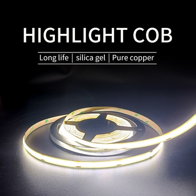 फ्लेक्सिबल लाइन COB LED स्ट्रिप लाइट आउटडोर लो वोल्टेज अल्ट्रा नैरो