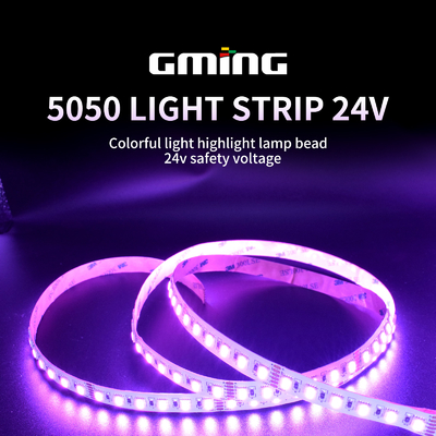 लो वोल्टेज SMD 5050 RGB LED स्ट्रिप 10m 60pcs/M इंडोर / आउटडोर
