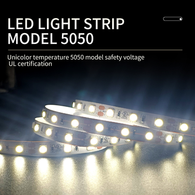 रिमोट कंट्रोल स्विच के साथ मोनोक्रोम SMD 5050 LED स्ट्रिप लाइट 12V 24V