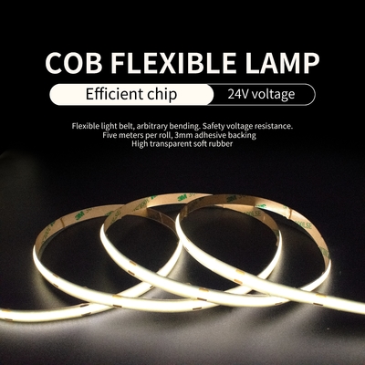 पावर 5W COB LED स्ट्रिप लाइट फ्लेक्सिबल बेल्ट लो वोल्टेज सीलिंग के साथ
