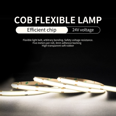 COB इनवर्टेड DC12V 24V फ्लेक्सिबल LED सॉफ्ट लाइट स्ट्रिप स्वयं चिपकने वाला