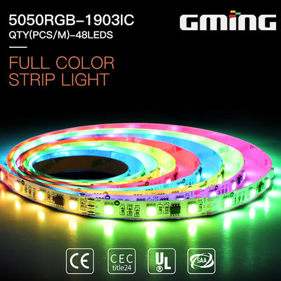 UCS1903-8 48leds / m 530nm 9.6W RGB SMD5050 LED स्ट्रिप लाइट