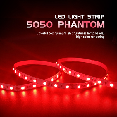 RGB पूर्ण रंग SMD 5050 LED स्ट्रिप लाइट 6W वातावरण लचीला नियॉन लाइट